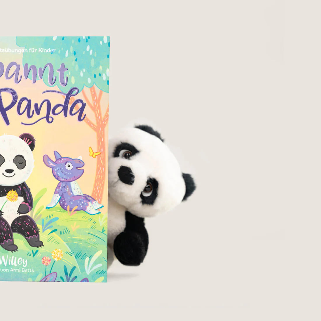 Entspannt wie ein Panda & Stofftier „Panda”